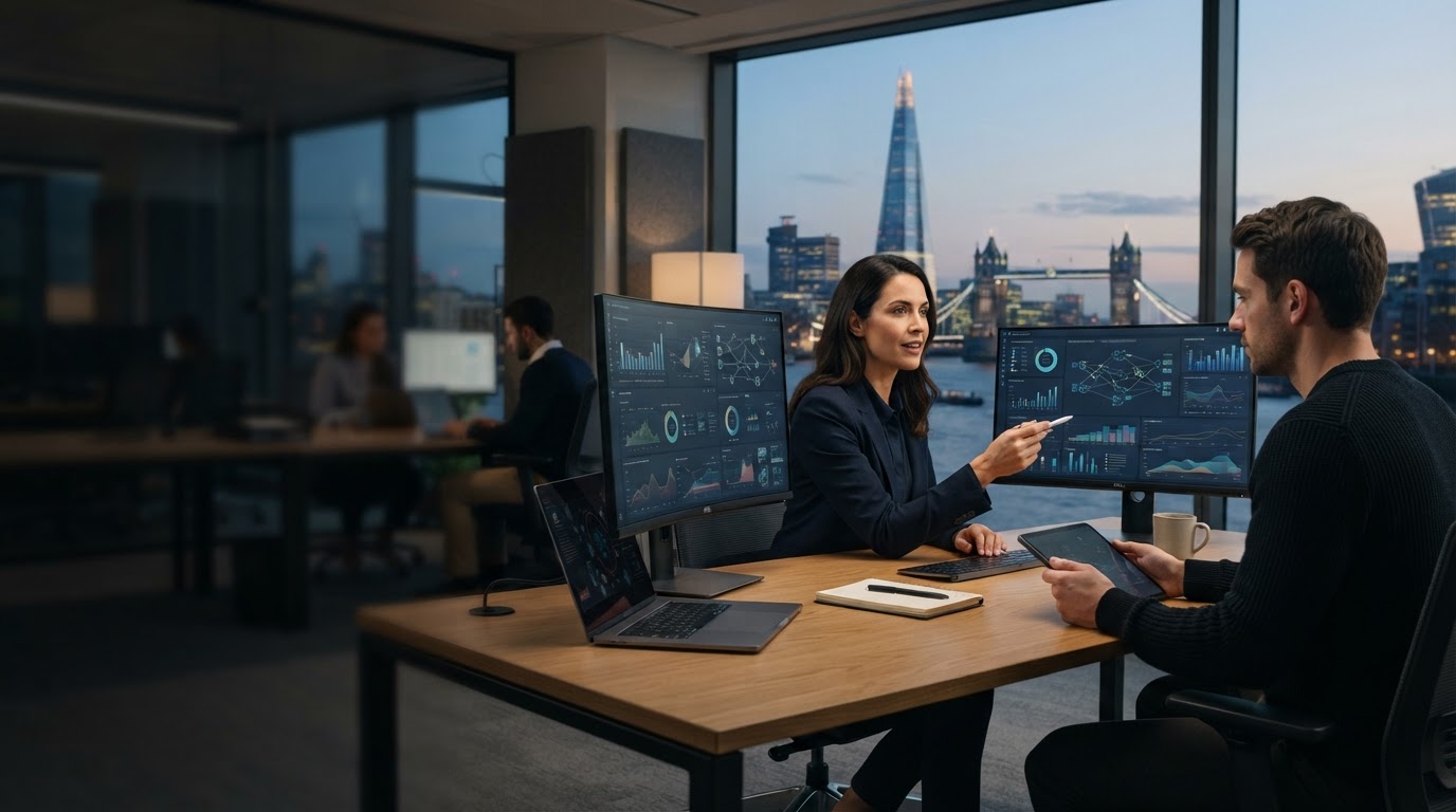 Inex AI unified dashboard displayed on a screen showing multi-exchange portfolio data